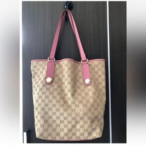 Gucci Beige and Pink Women's Tote Bag